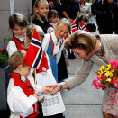 Dronningen ankommer Sjømannskirken i New York (Foto: Lise Åserud, Scanpix)